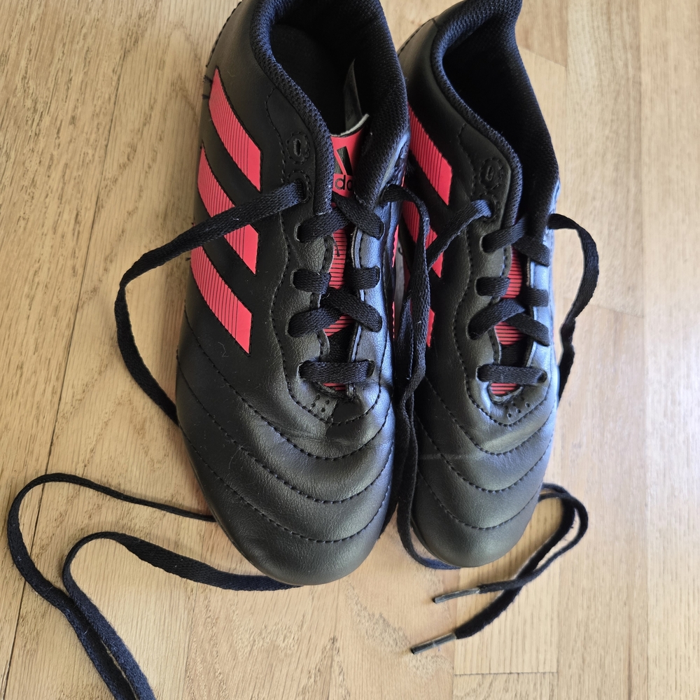 adidas Kids Soccer Cleats Shoes Black and Pink